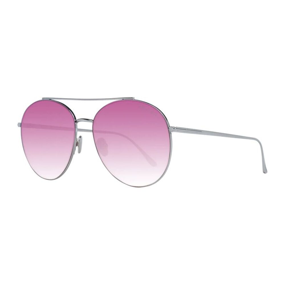 Tom Ford Sunglasses Aviator Full Rim, Gunmetal Frame and Pink Gradient Lens